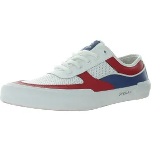 Mens Perforated Manmade Casual And Fashion Sneakers
