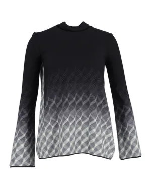 Missoni Printed Turtleneck Sweater in Black Wool