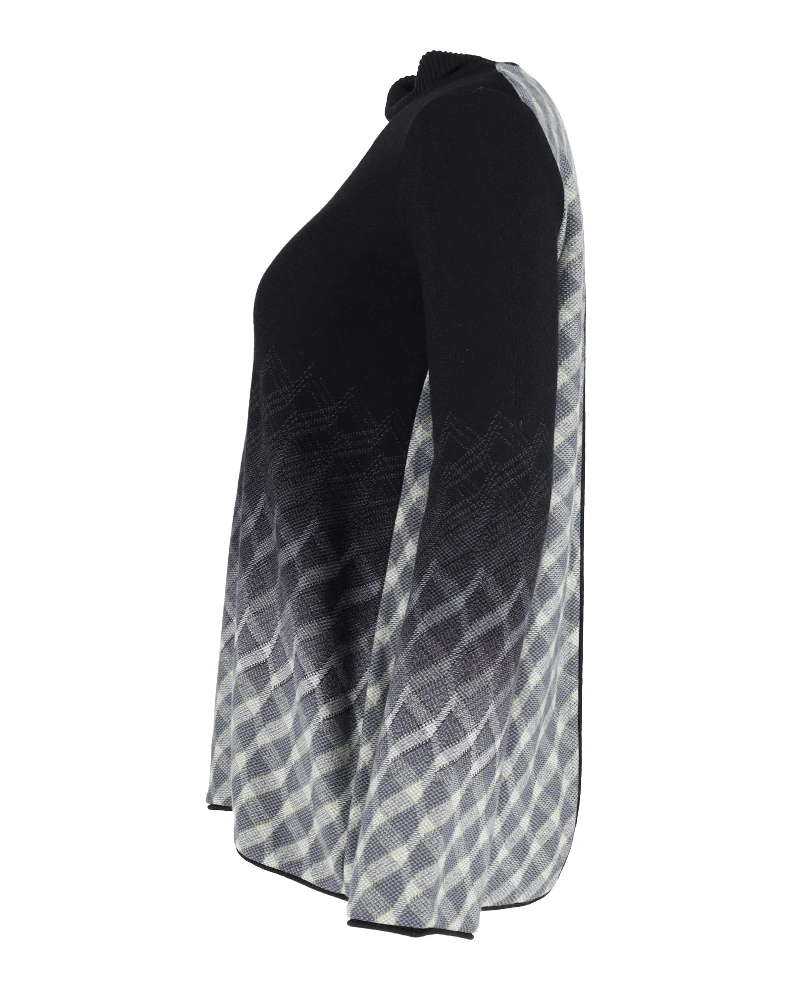 Missoni Printed Turtleneck Sweater in Black Wool