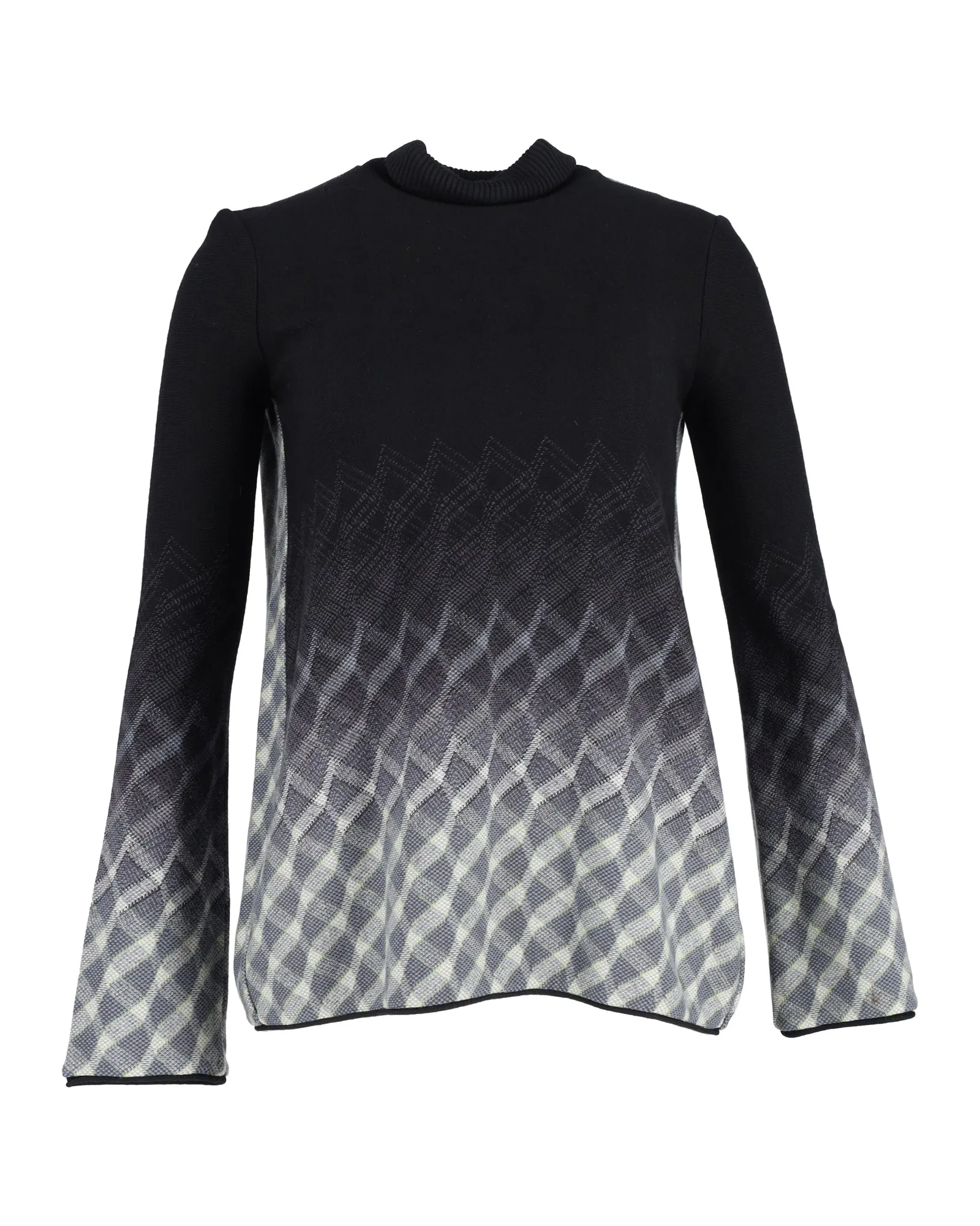 Missoni Printed Turtleneck Sweater in Black Wool