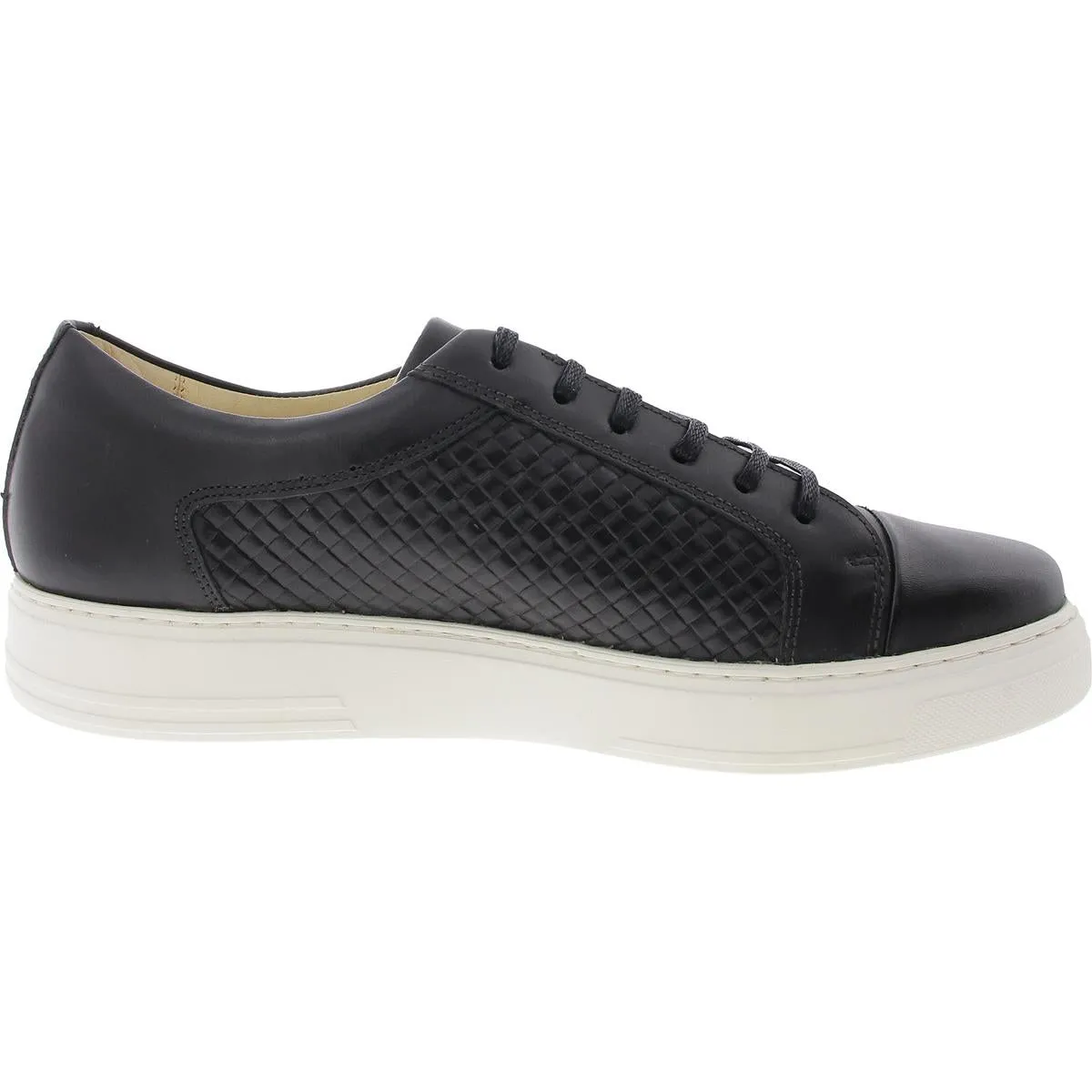 MJ658032 Mens Embossed Leather Casual And Fashion Sneakers