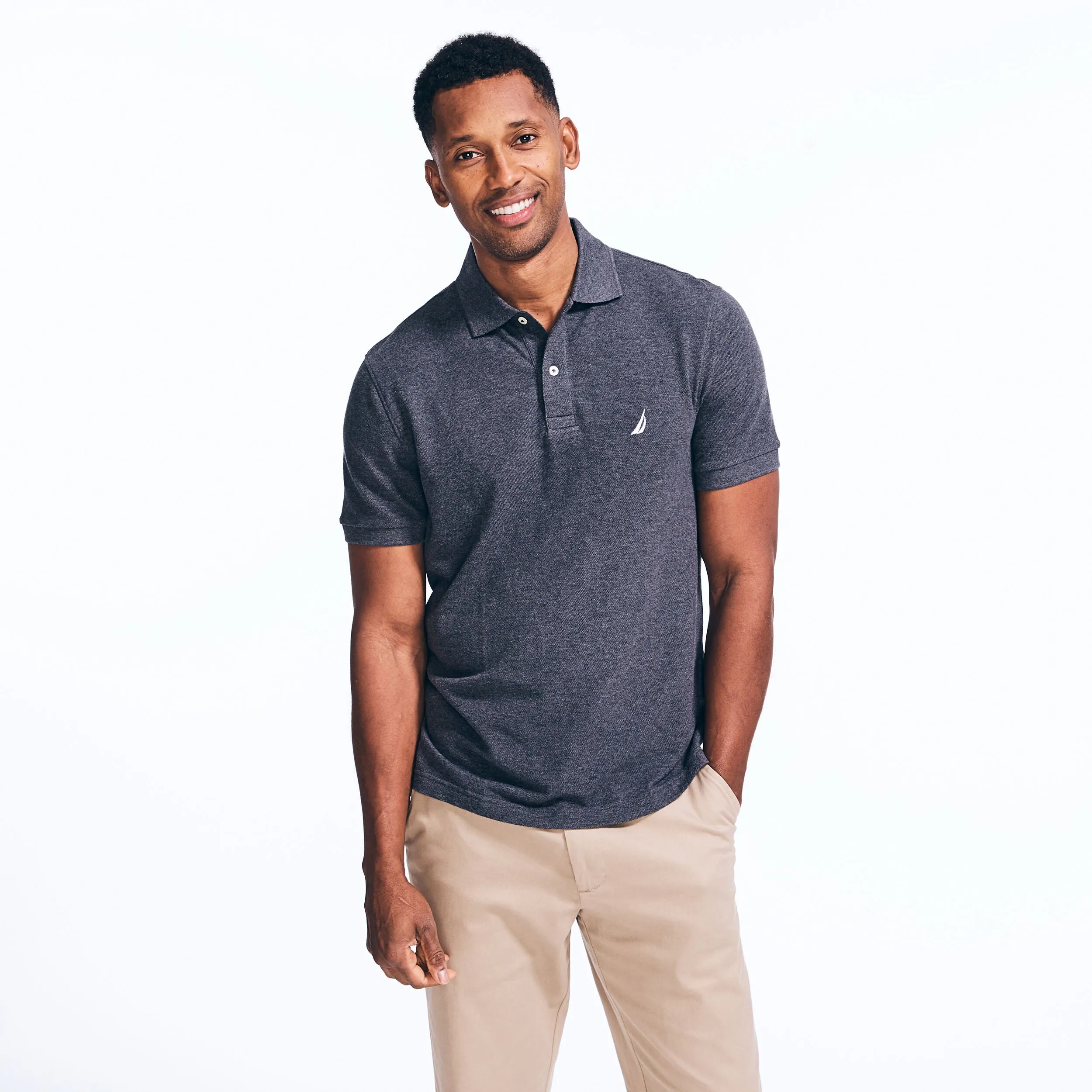 Nautica Big & Tall Classic Fit Stretch Pique Polo