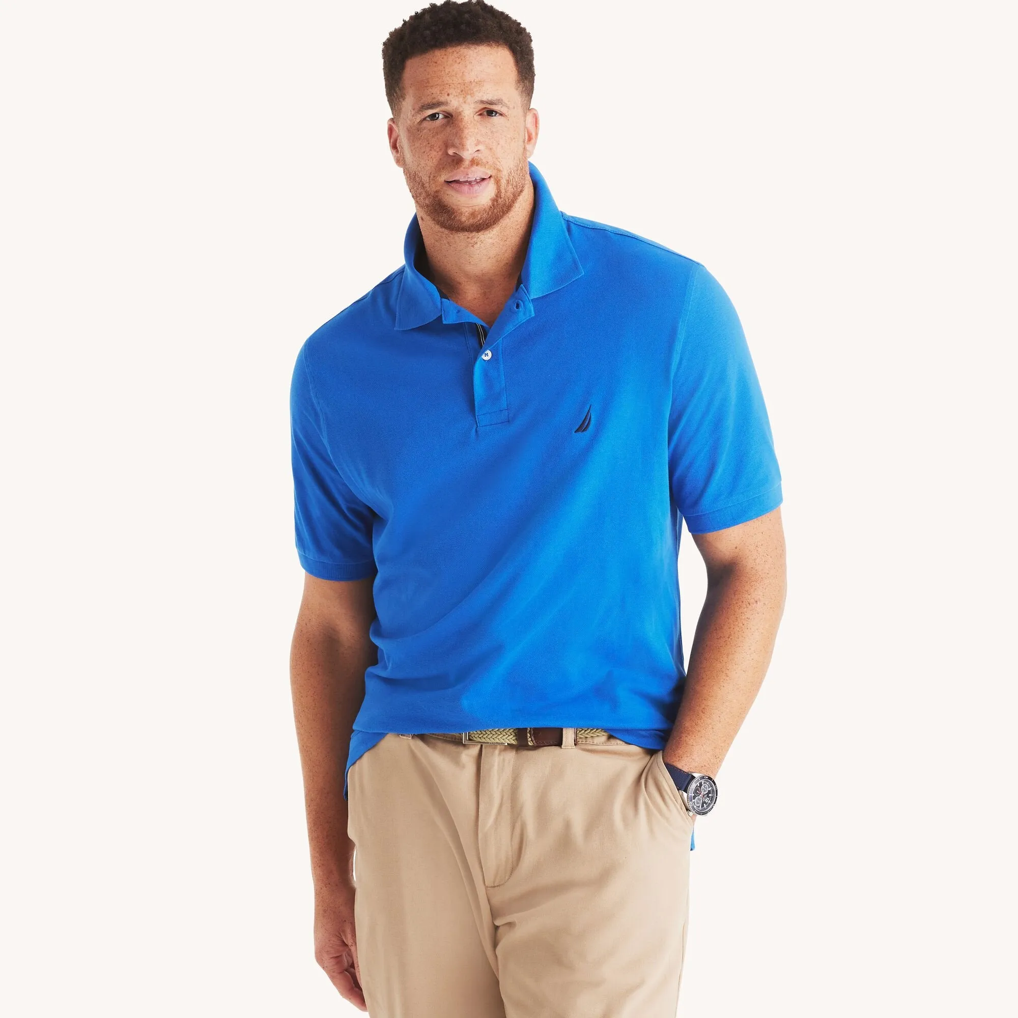 Nautica Big & Tall Classic Fit Stretch Pique Polo