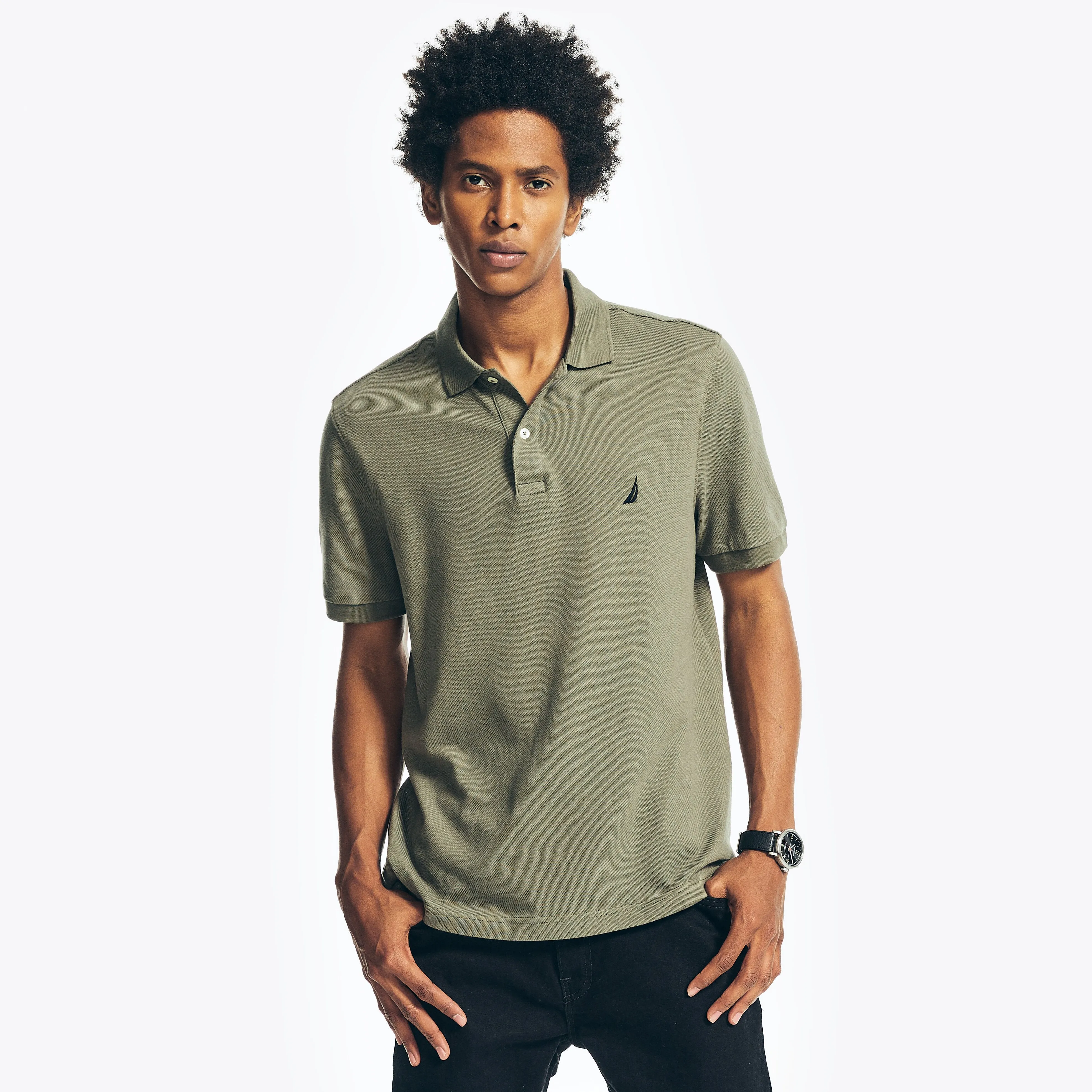 Nautica Big & Tall Classic Fit Stretch Pique Polo