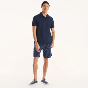 Nautica Mens 8.5" Printed Pleated Linen Short