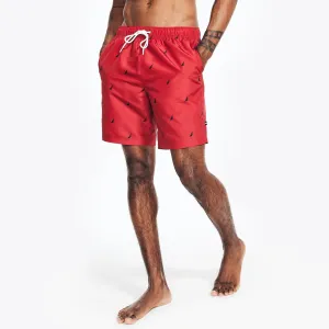 Nautica Mens 8" Logo Print Quick-Dry Swim