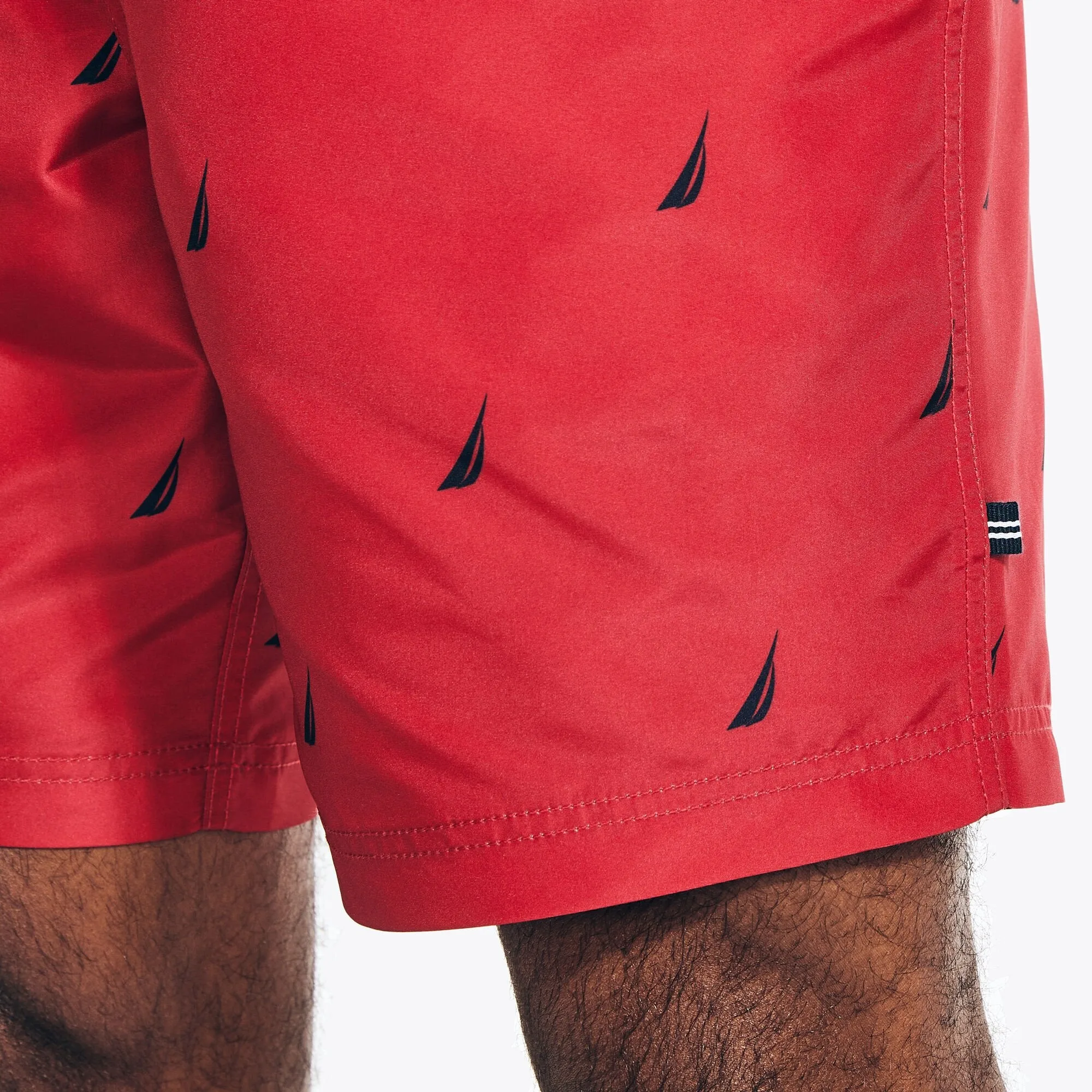 Nautica Mens 8" Logo Print Quick-Dry Swim