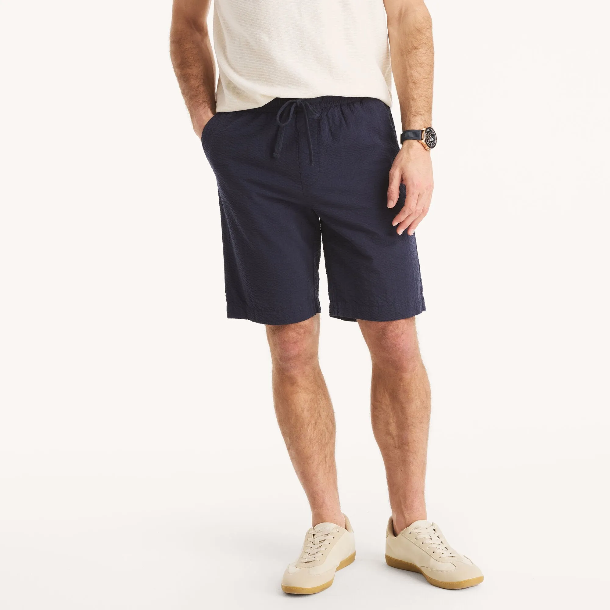 Nautica Mens 9.5" Seersucker Short