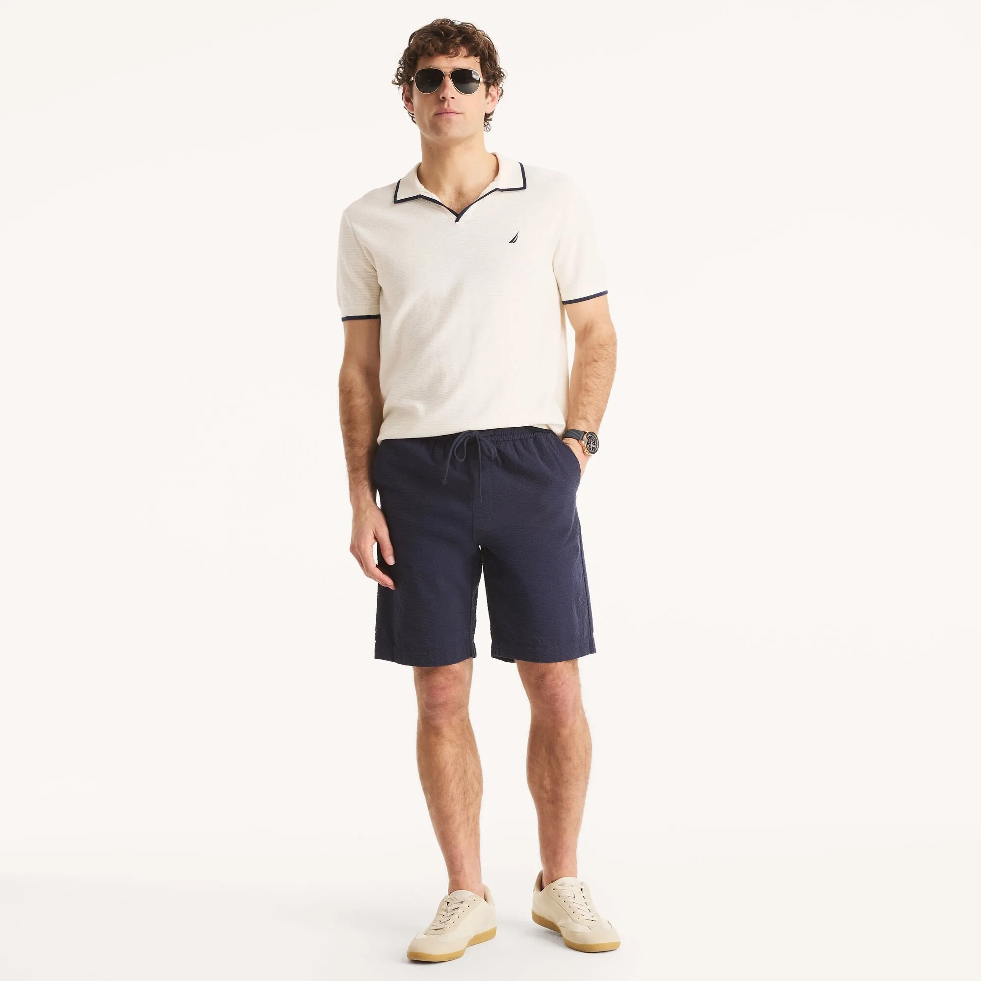 Nautica Mens 9.5" Seersucker Short