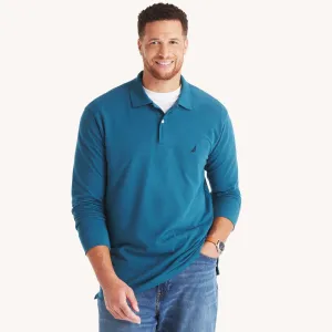 Nautica Mens Big & Tall Classic Fit Long Sleeve Deck Polo
