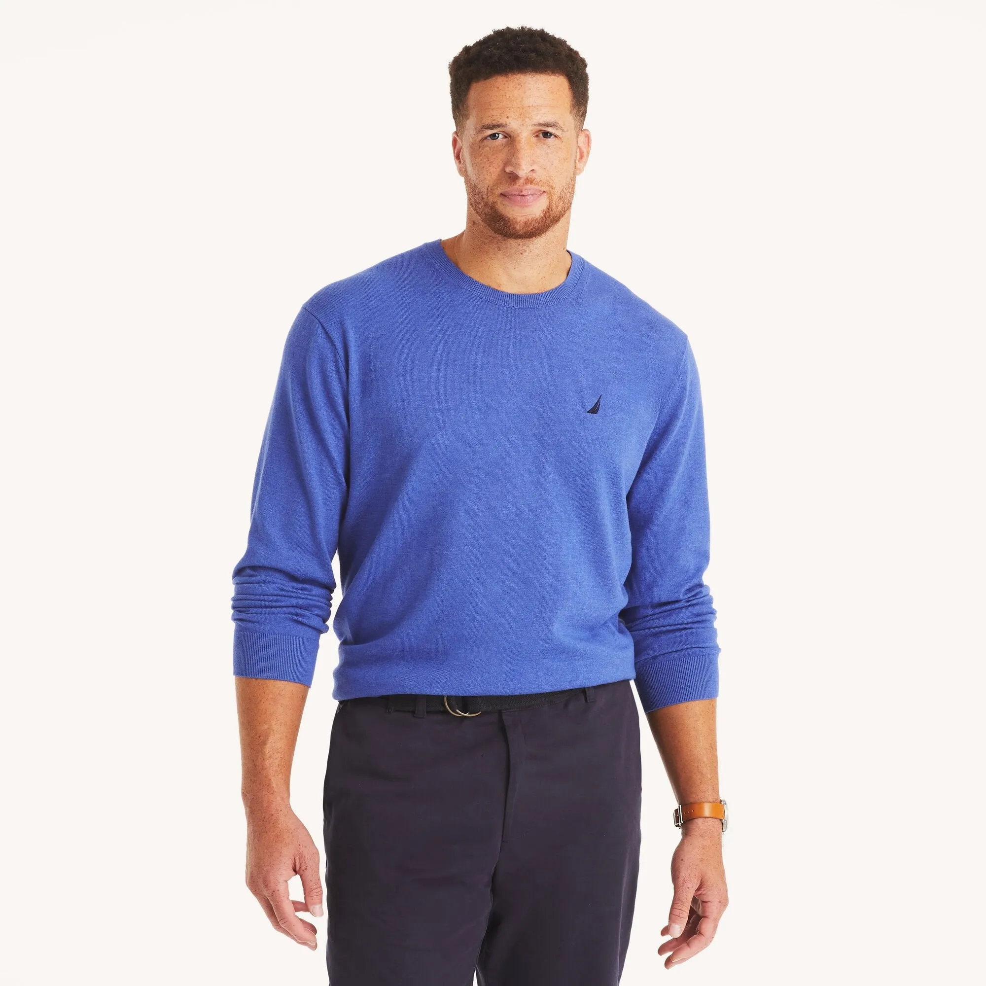Nautica Mens Big & Tall Navtech Crewneck Sweater