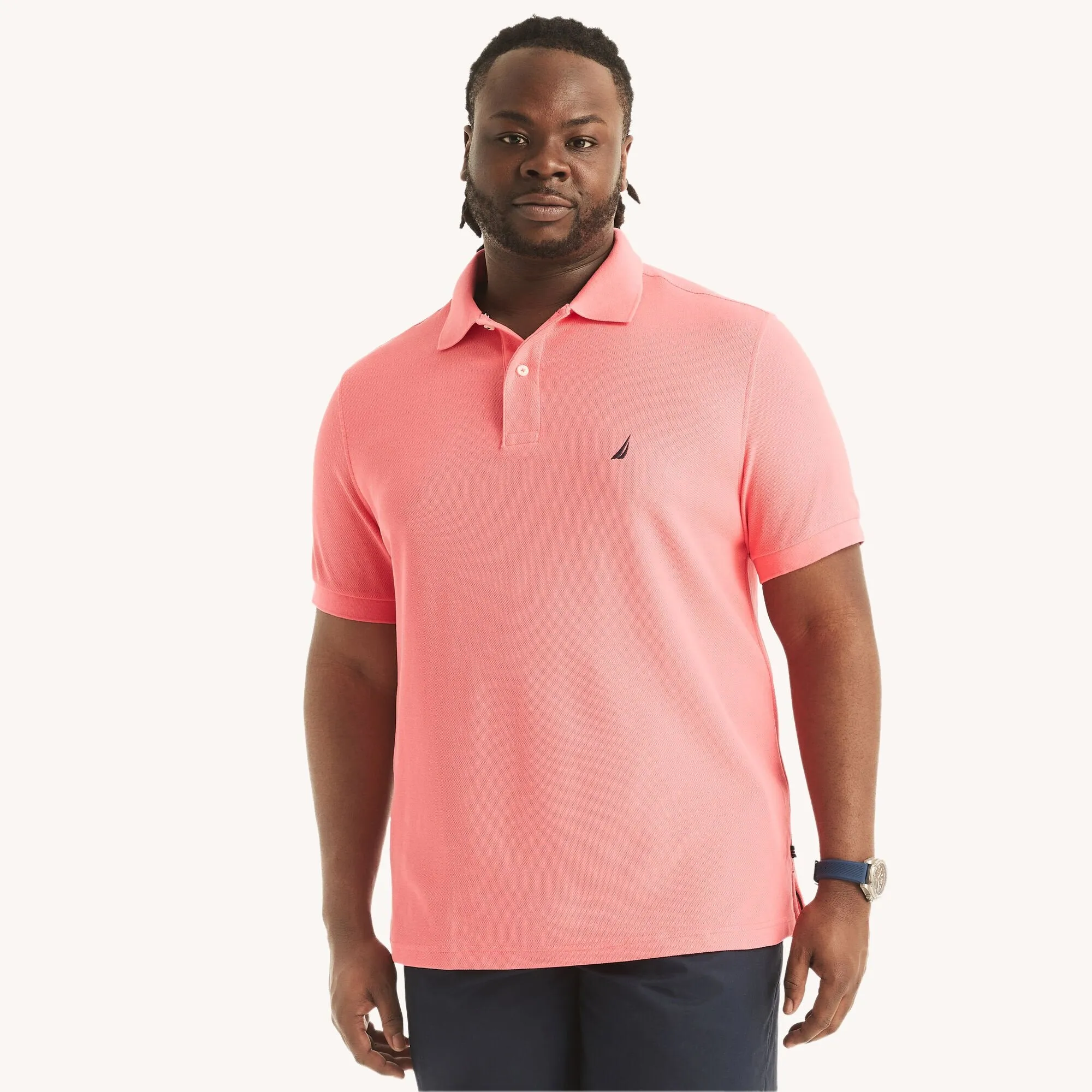 Nautica Mens Big & Tall Sustainably Crafted Classic Fit Deck Polo