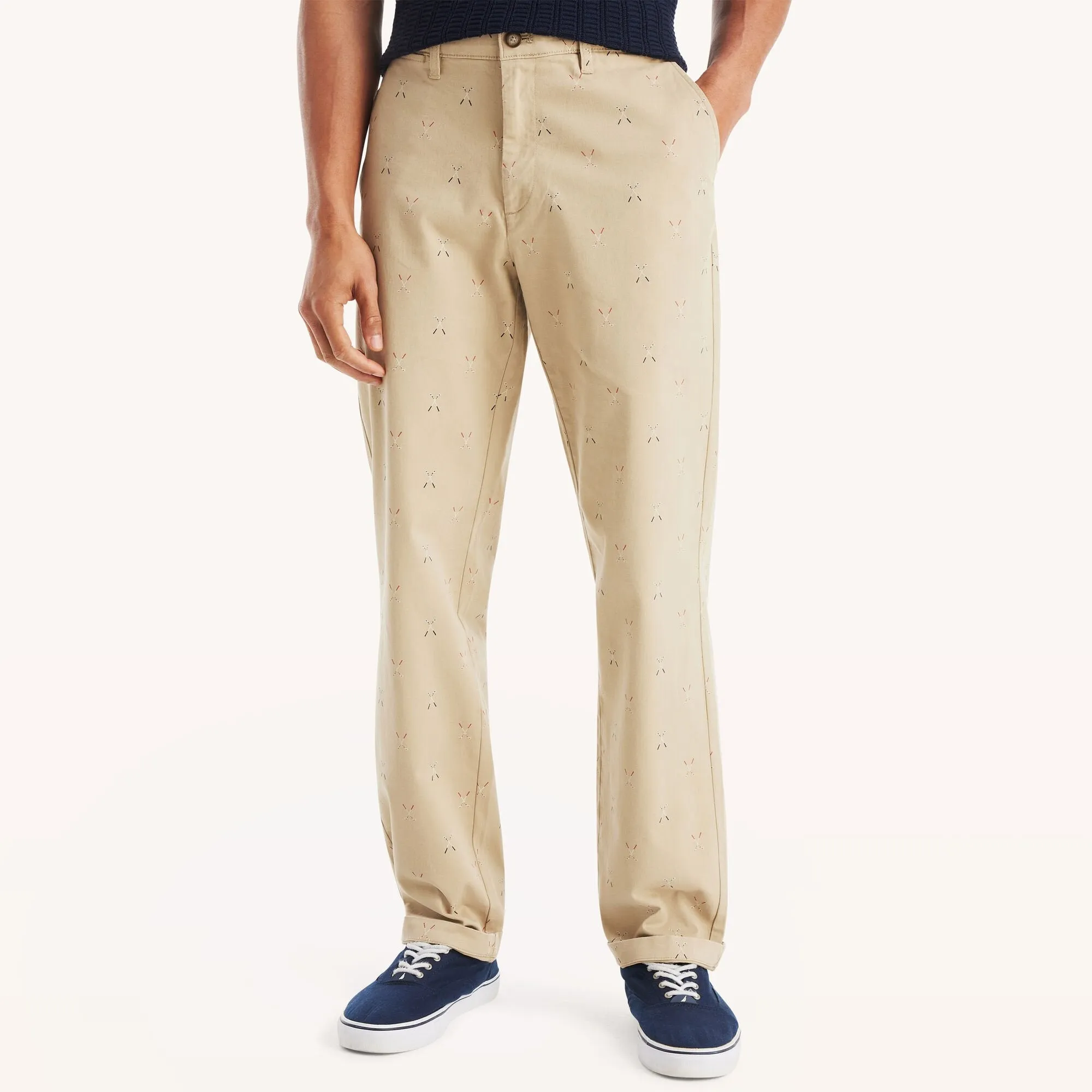 Nautica Mens Classic Fit Golf Print Deck Pant