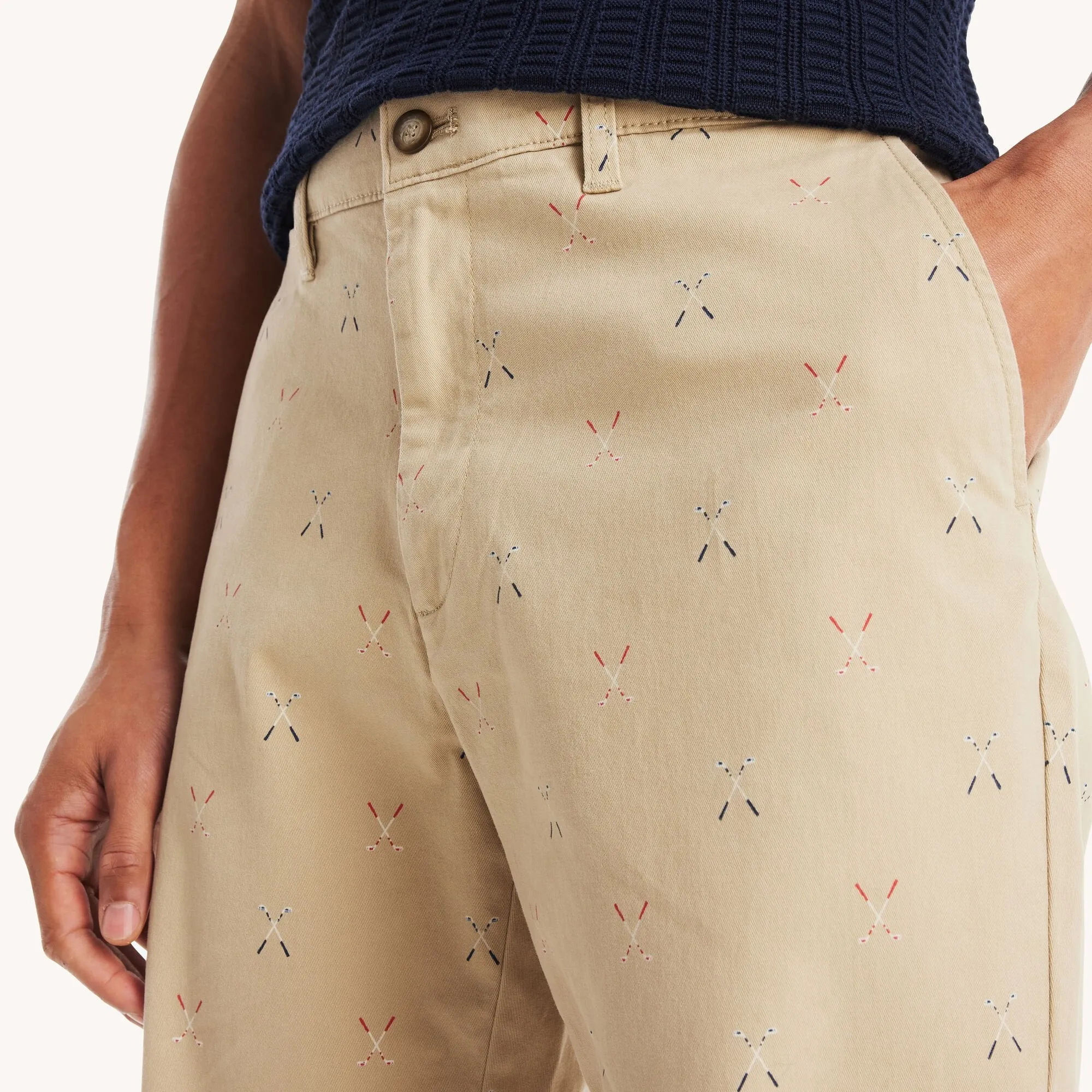 Nautica Mens Classic Fit Golf Print Deck Pant