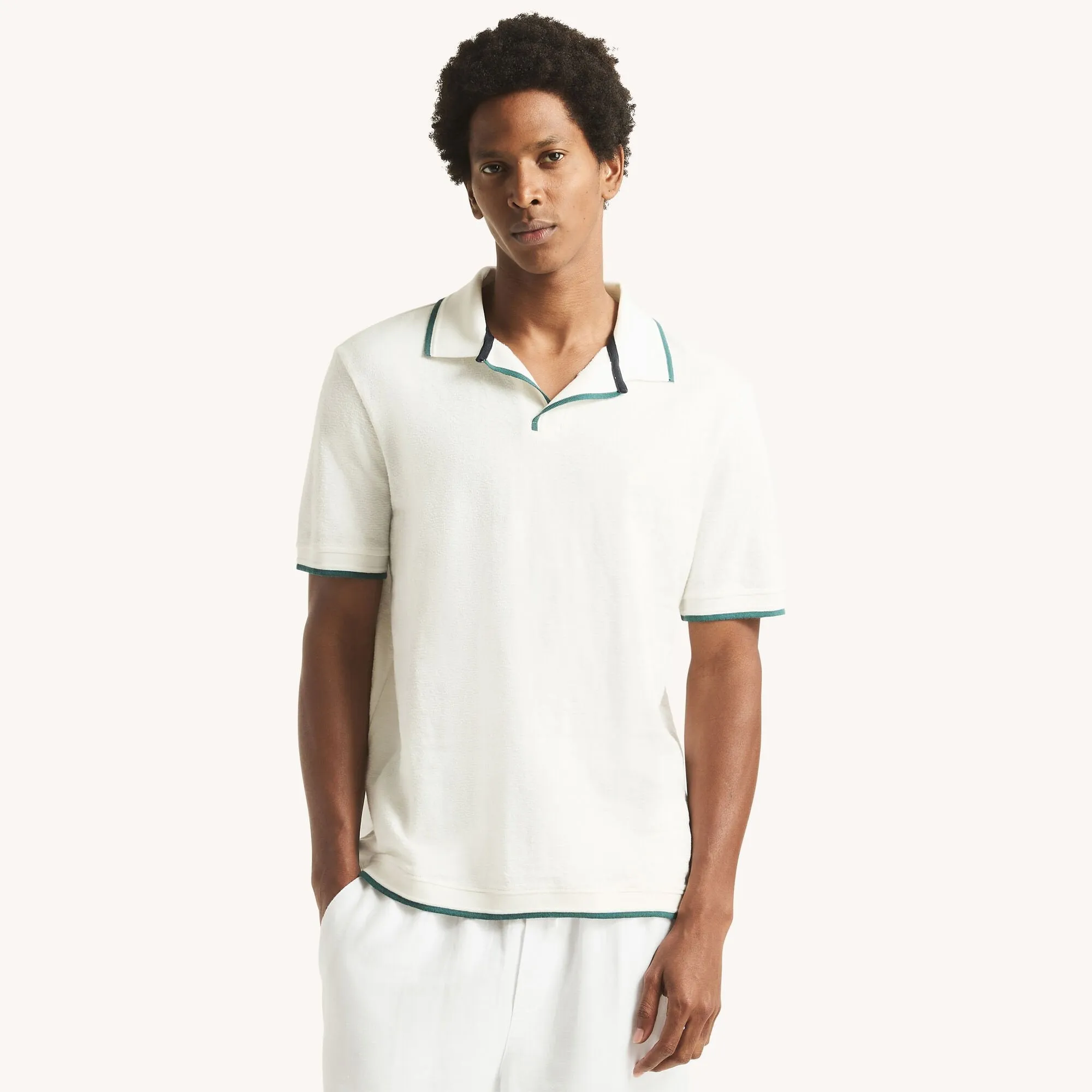 Nautica Mens Classic Fit Printed Polo