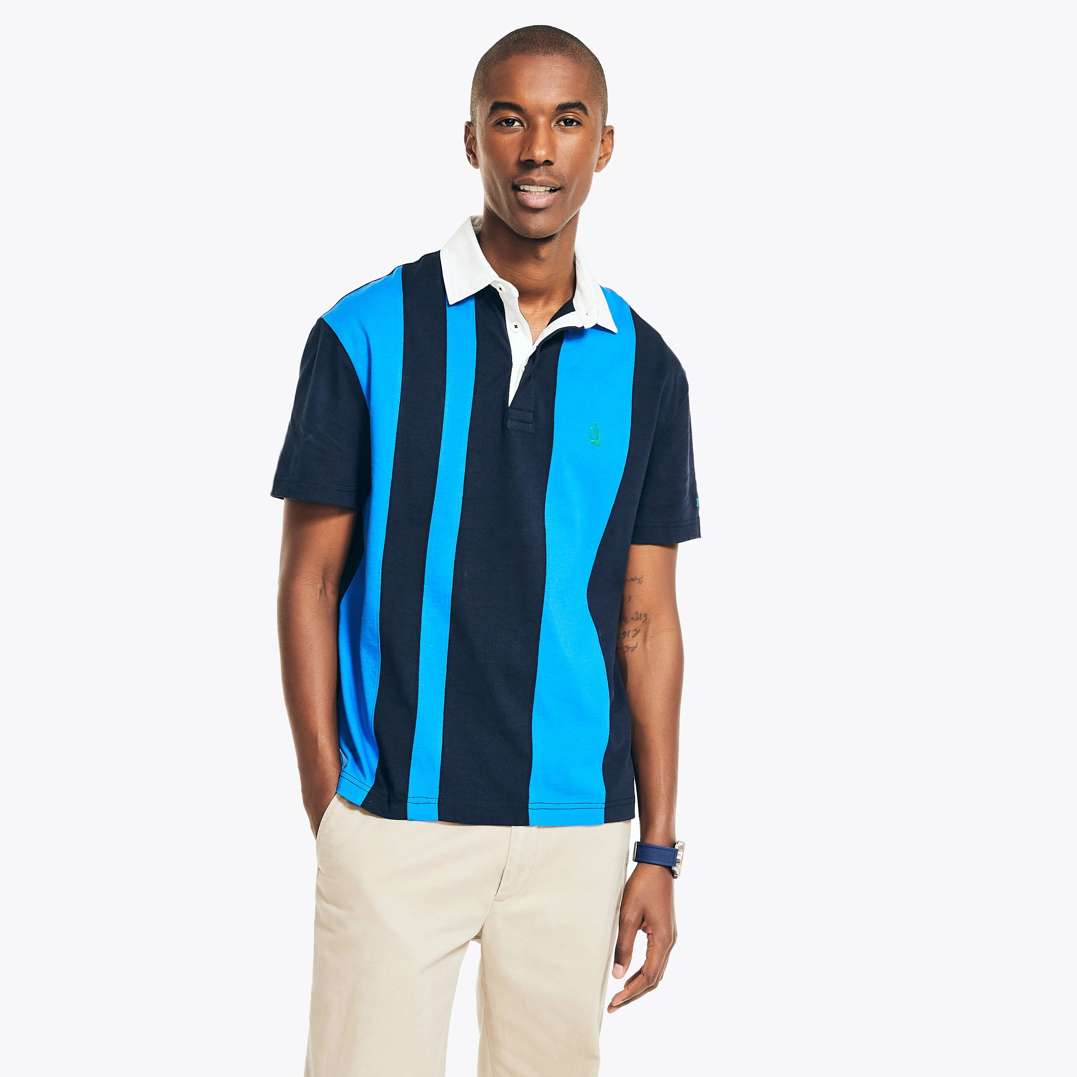 Nautica Mens Classic Fit Rugby Polo Shirt