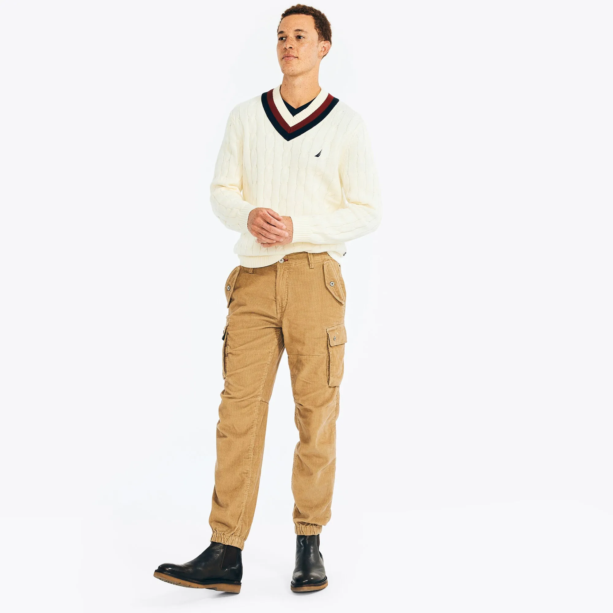 Nautica Mens Corduroy Cargo Jogger