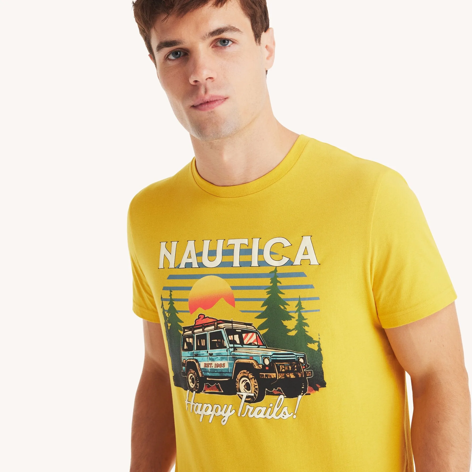 Nautica Mens Happy Trails Graphic T-Shirt