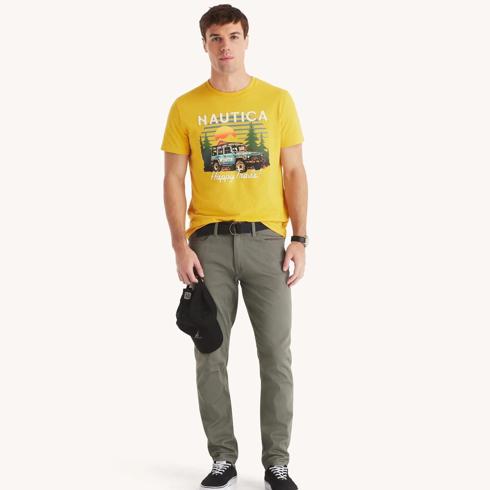 Nautica Mens Happy Trails Graphic T-Shirt