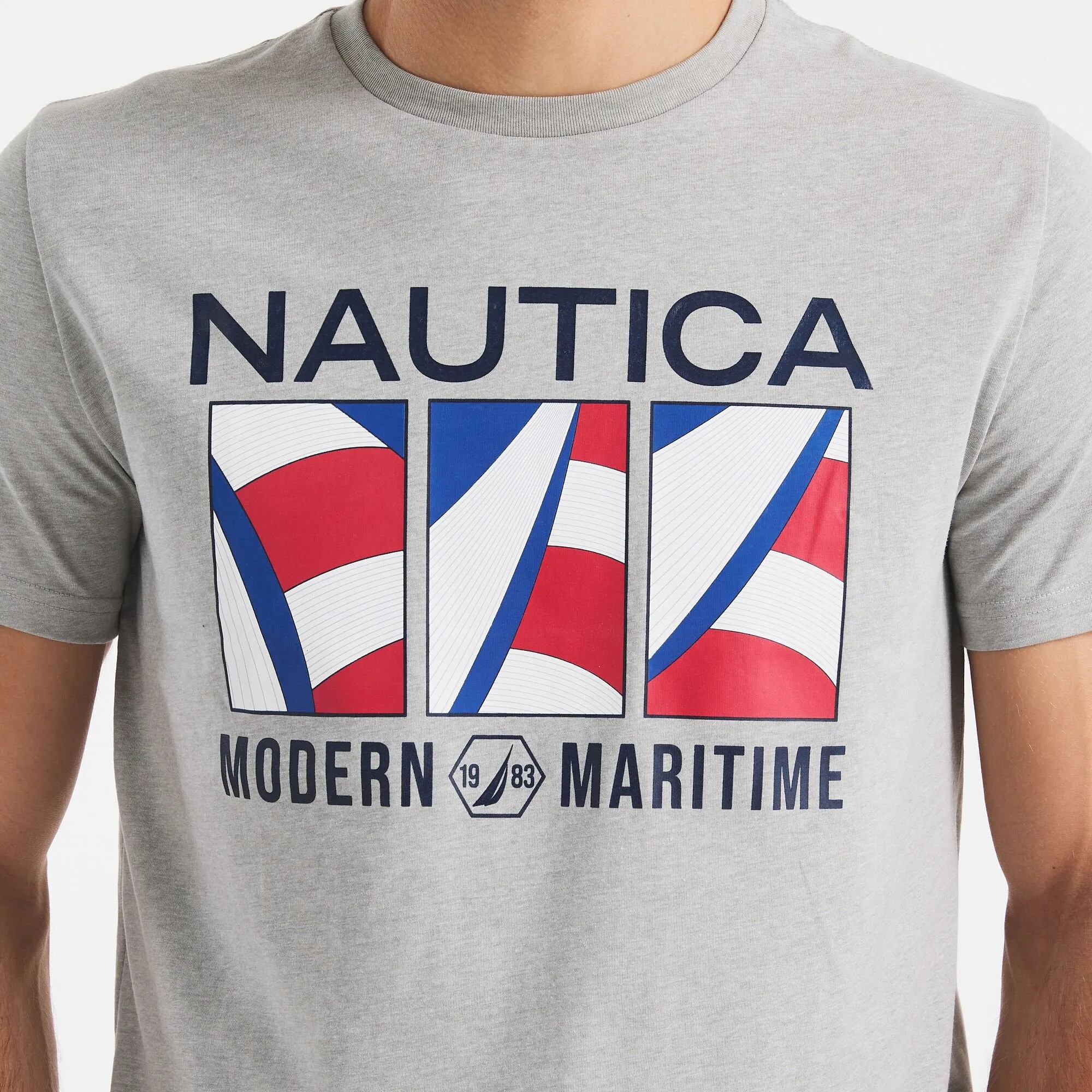Nautica Mens Modern Maritime Graphic T-Shirt