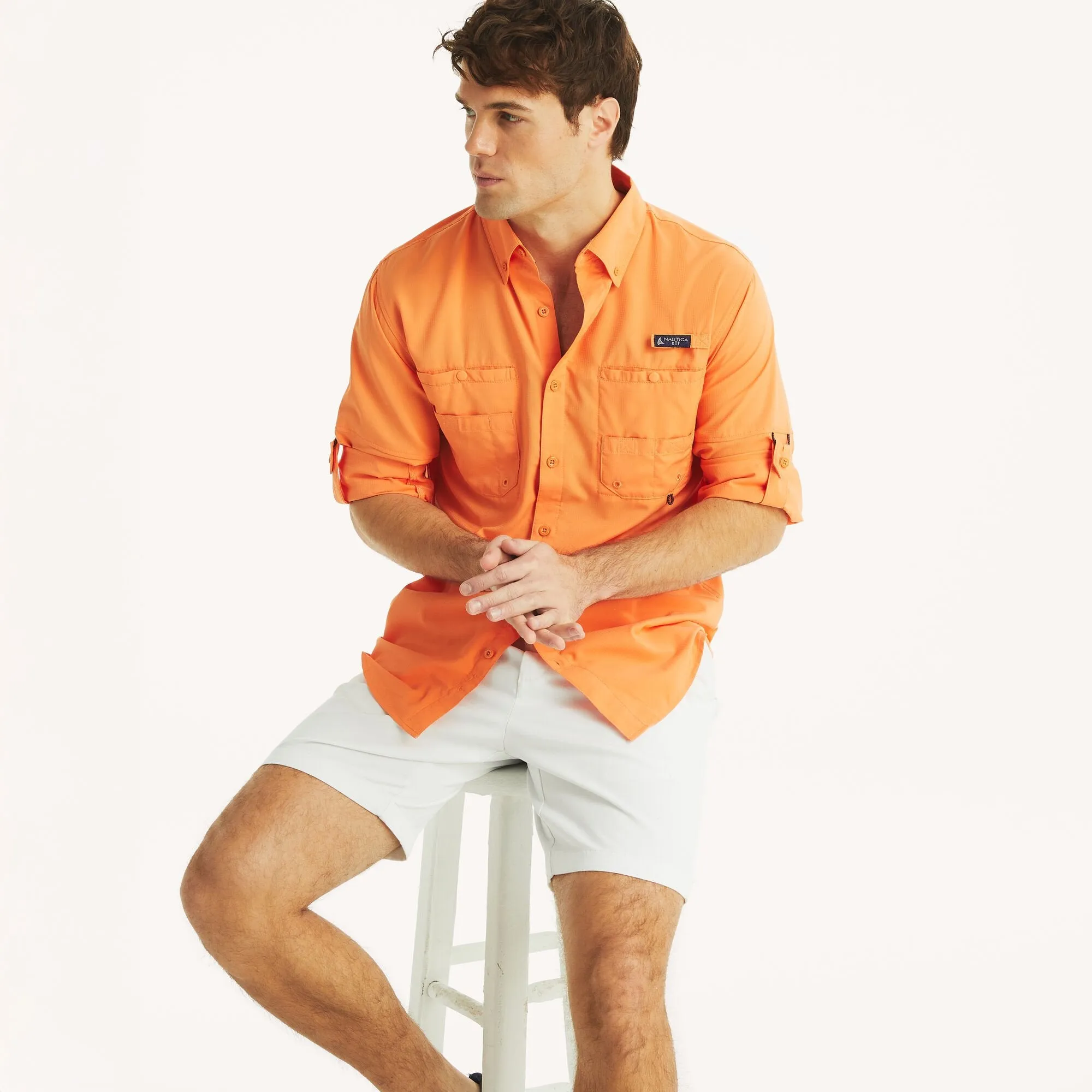 Nautica Mens Nautica Otf Button-Down Shirt