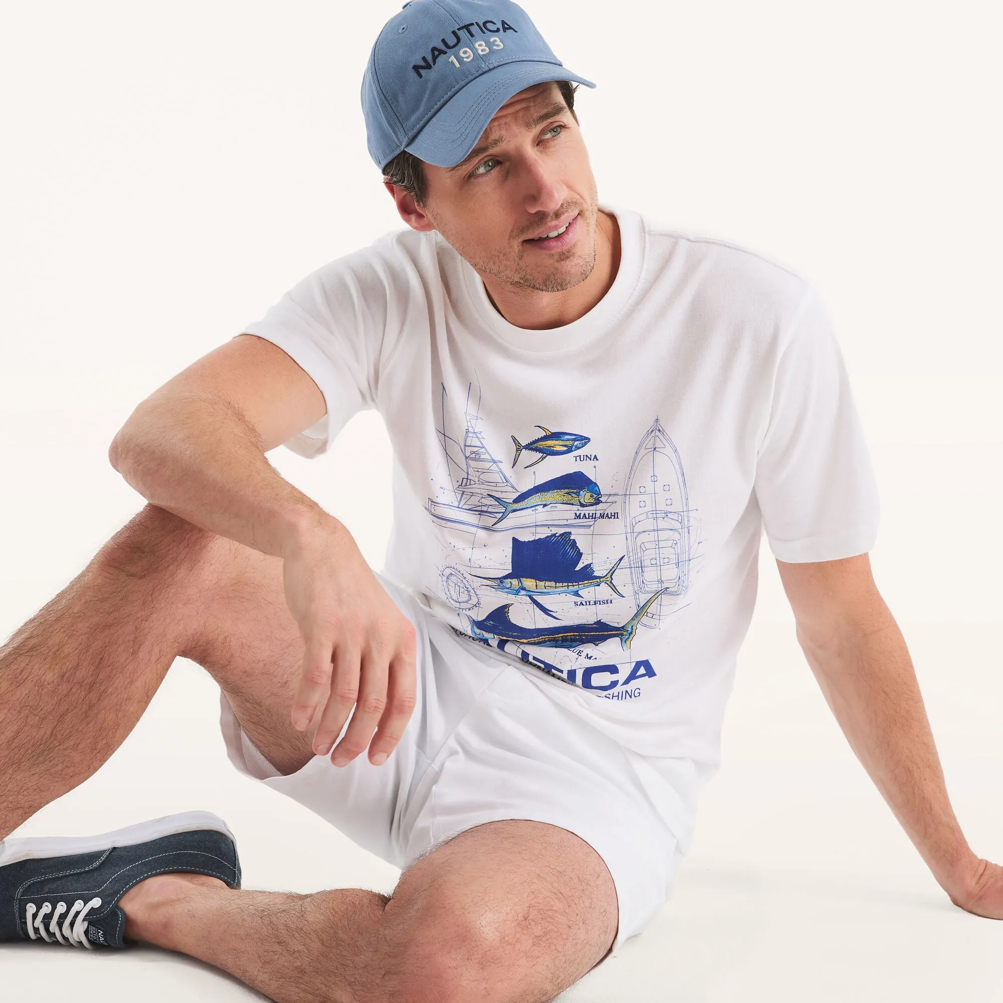 Nautica Mens Nautica Otf Graphic T-Shirt
