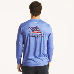 Nautica Mens Nautica Otf Long-Sleeve Upf 50  Shirt