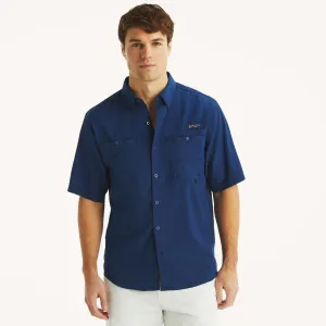 Nautica Mens Nautica Otf Short-Sleeve Button-Down Shirt