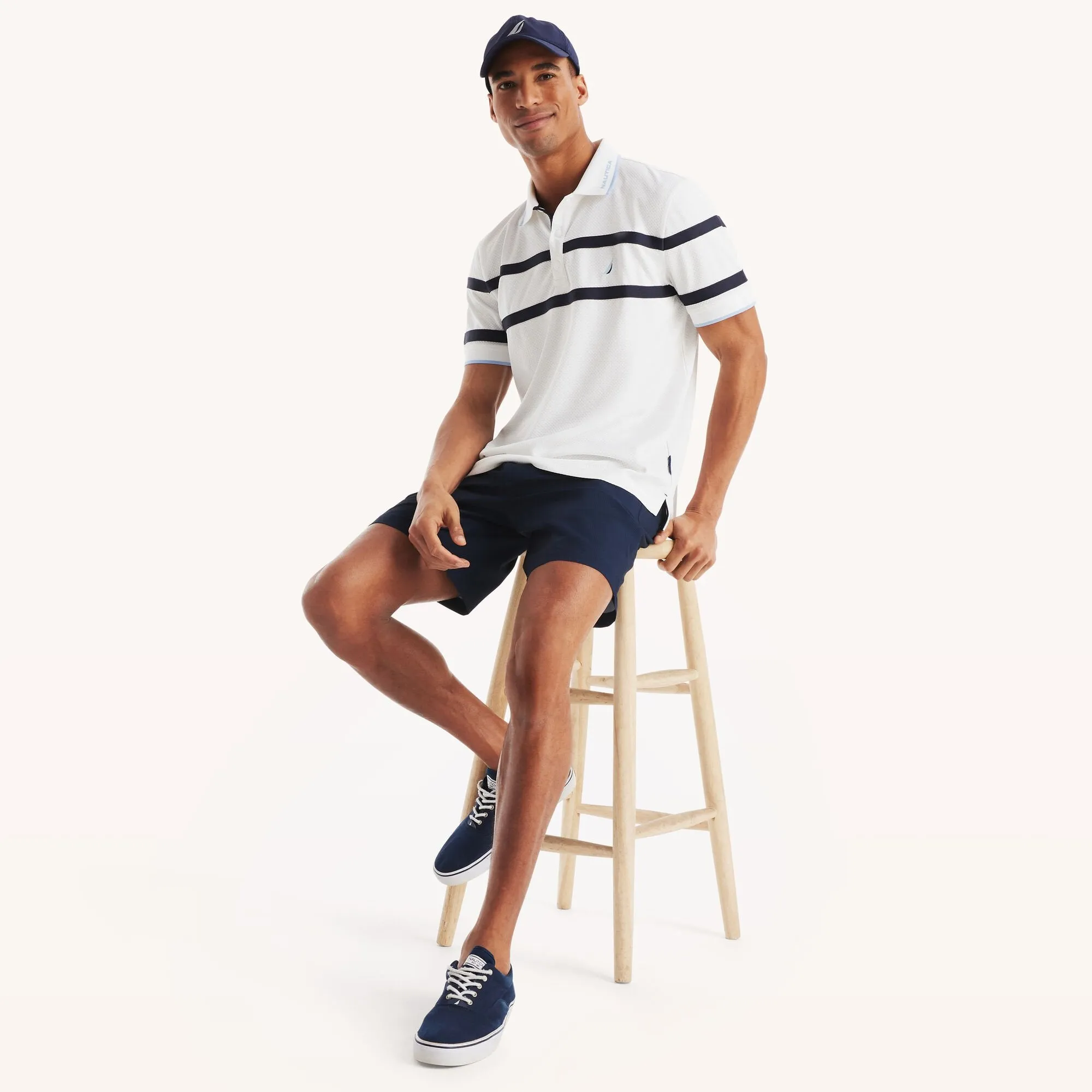Nautica Mens Navtech Classic Fit Polo