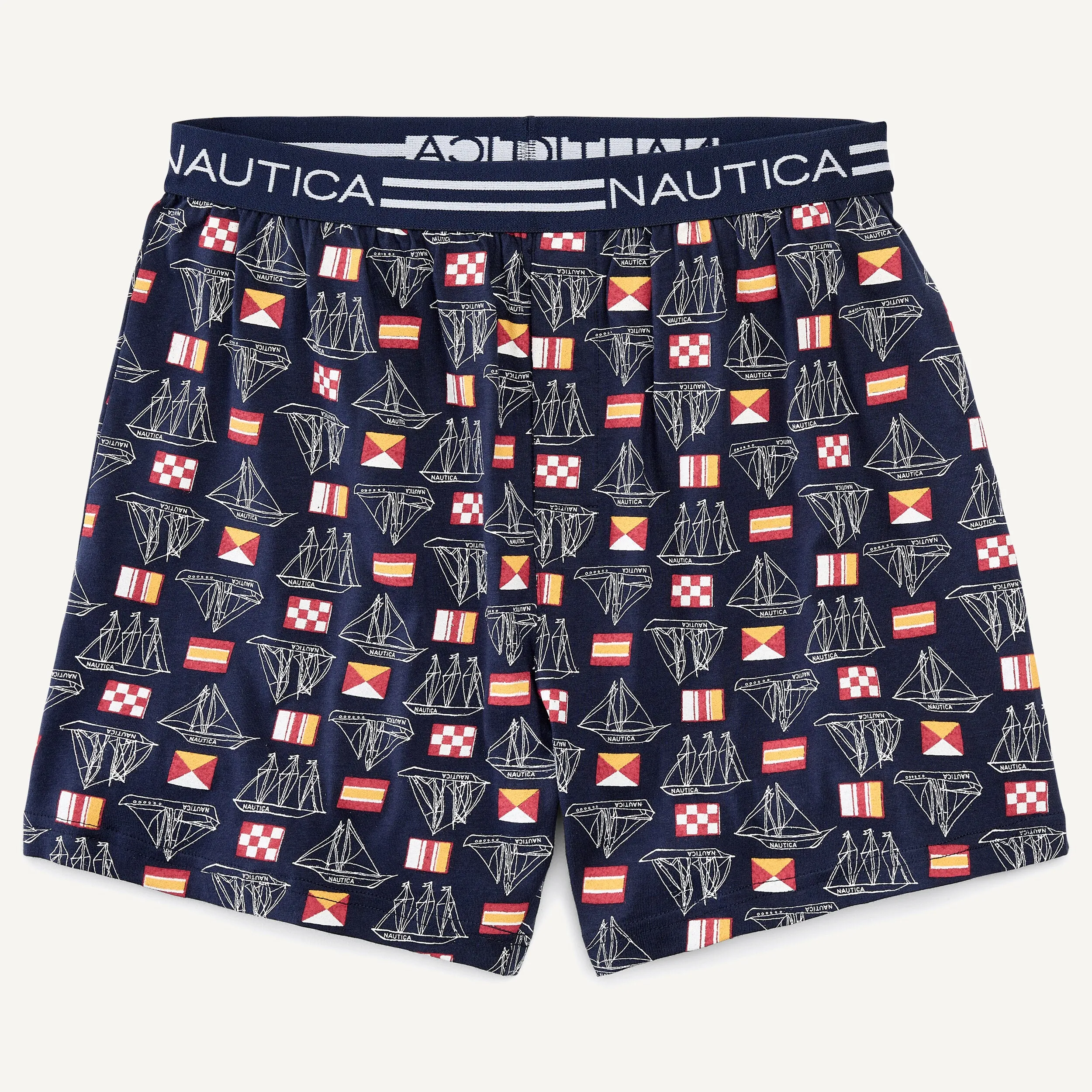 Nautica Mens Sailboat Print Knit Boxer
