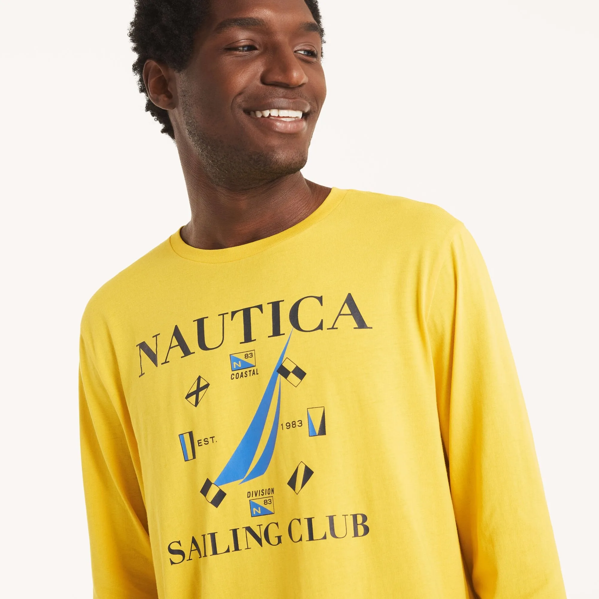 Nautica Mens Sailing Club Long-Sleeve Sleep T-Shirt