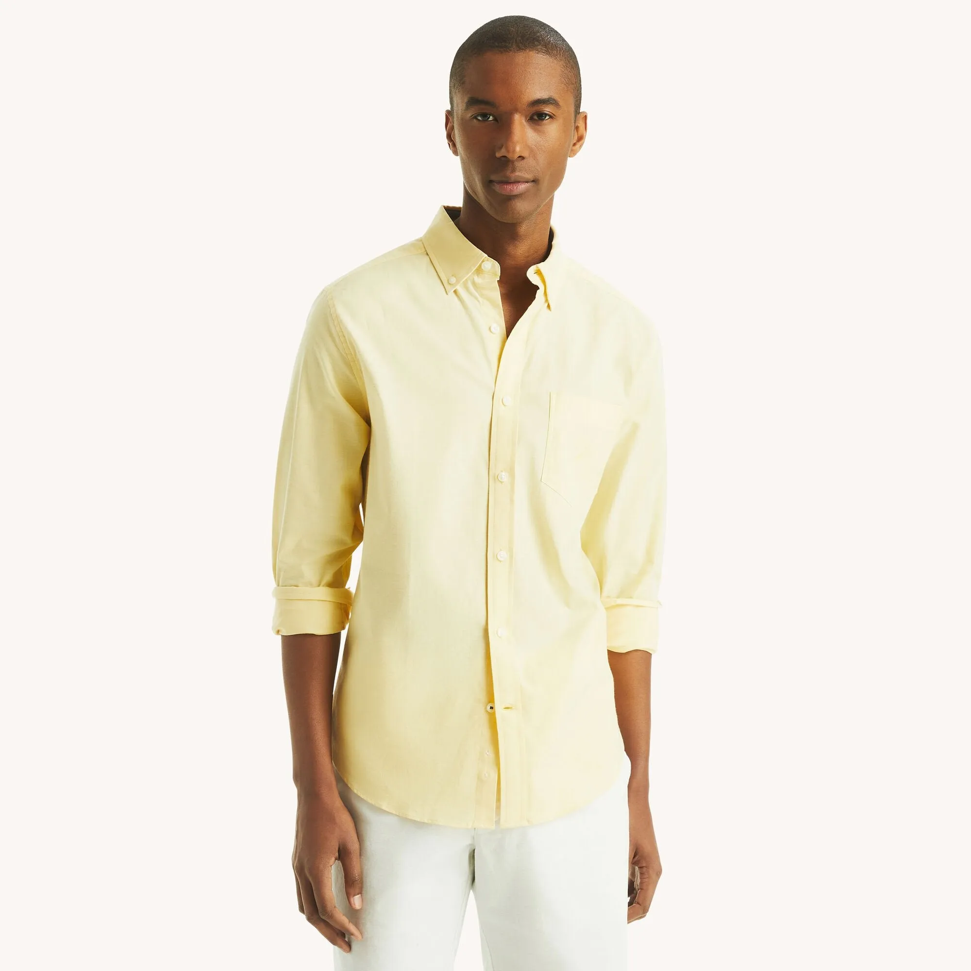 Nautica Mens Solid Oxford Shirt
