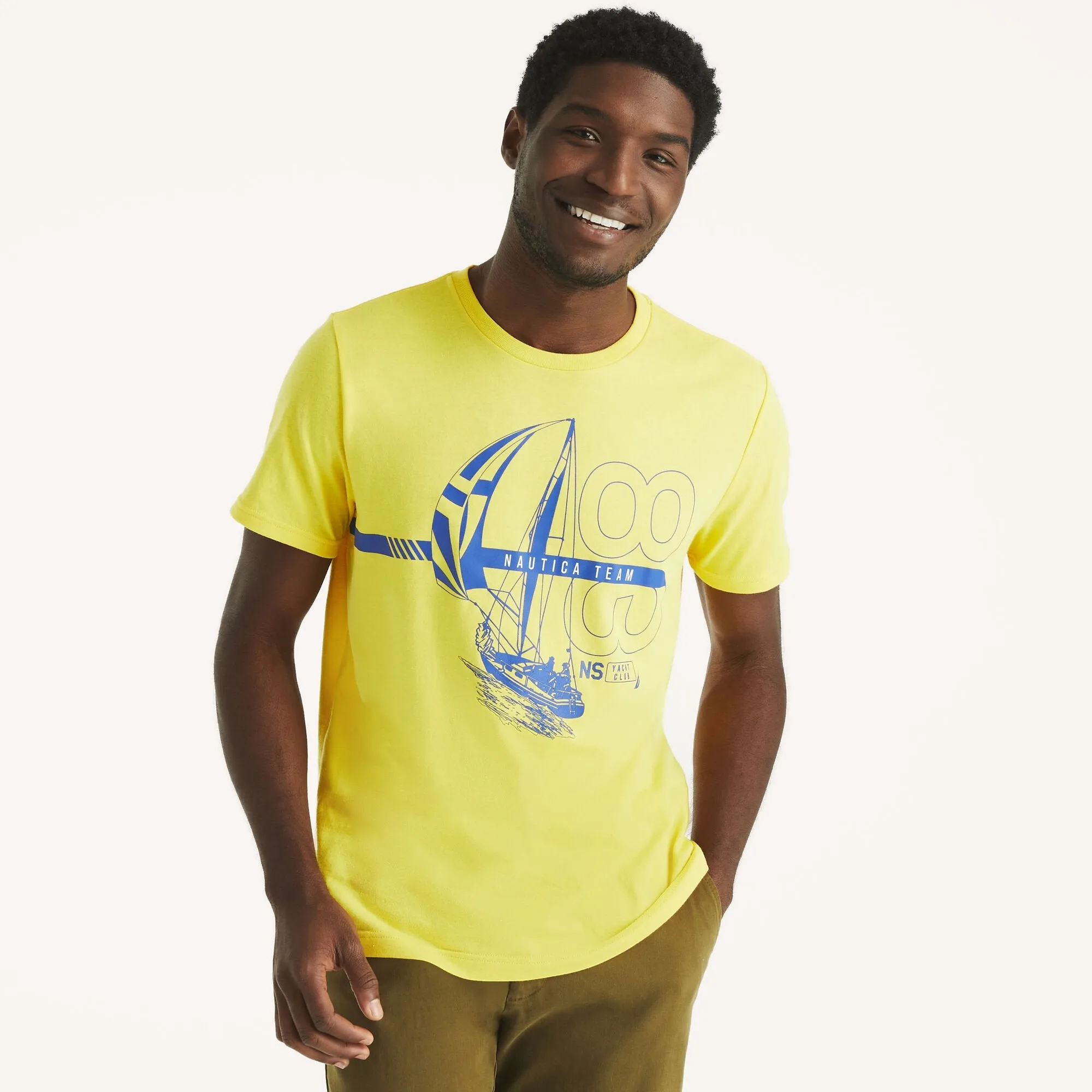 Nautica Mens Sustainably Crafted Team Graphic T-Shirt