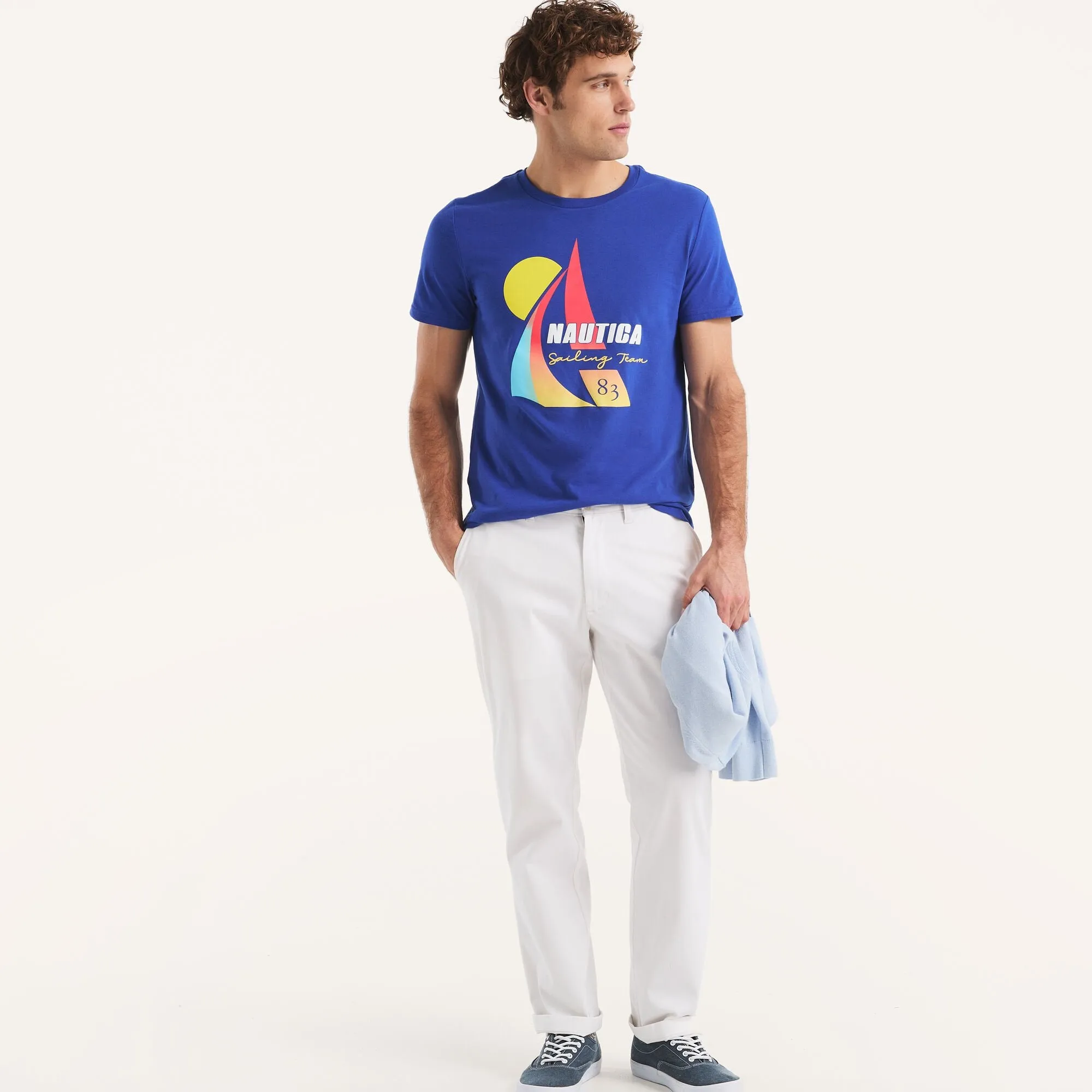 Nautica Mens Vintage Sailing Graphic T-Shirt