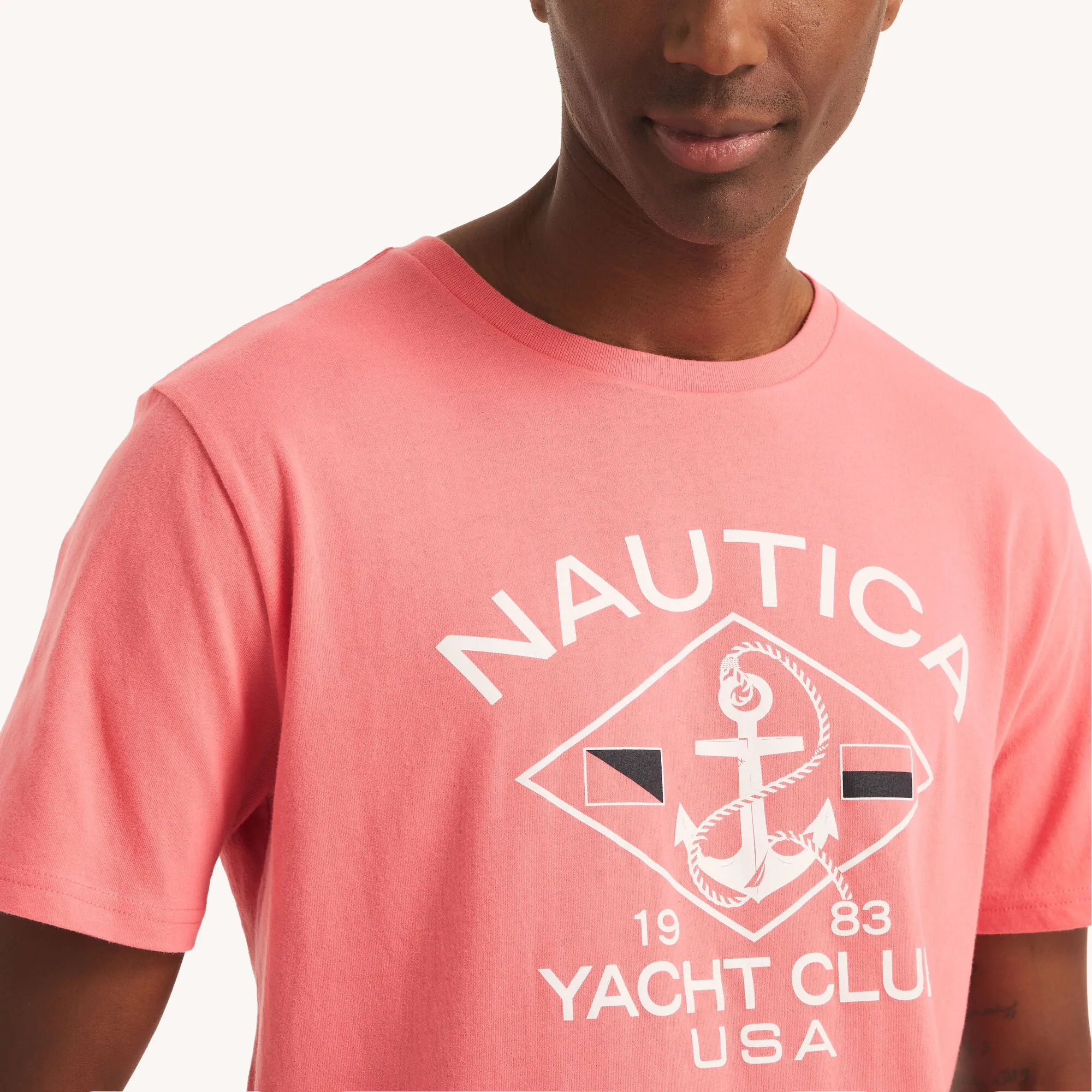 Nautica Mens Yacht Club Anchor Graphic Sleep T-Shirt