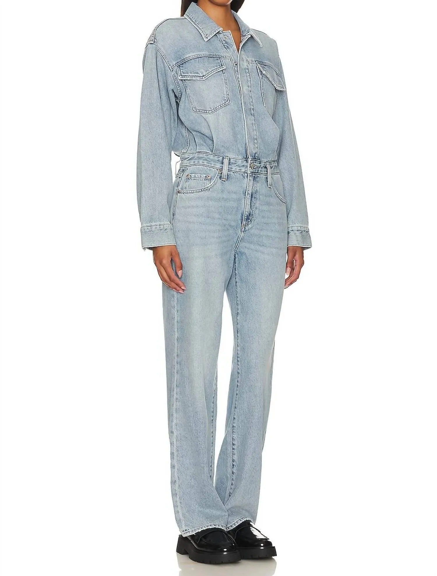 Nikkie Long Sleeve Jumpsuit In Savoy