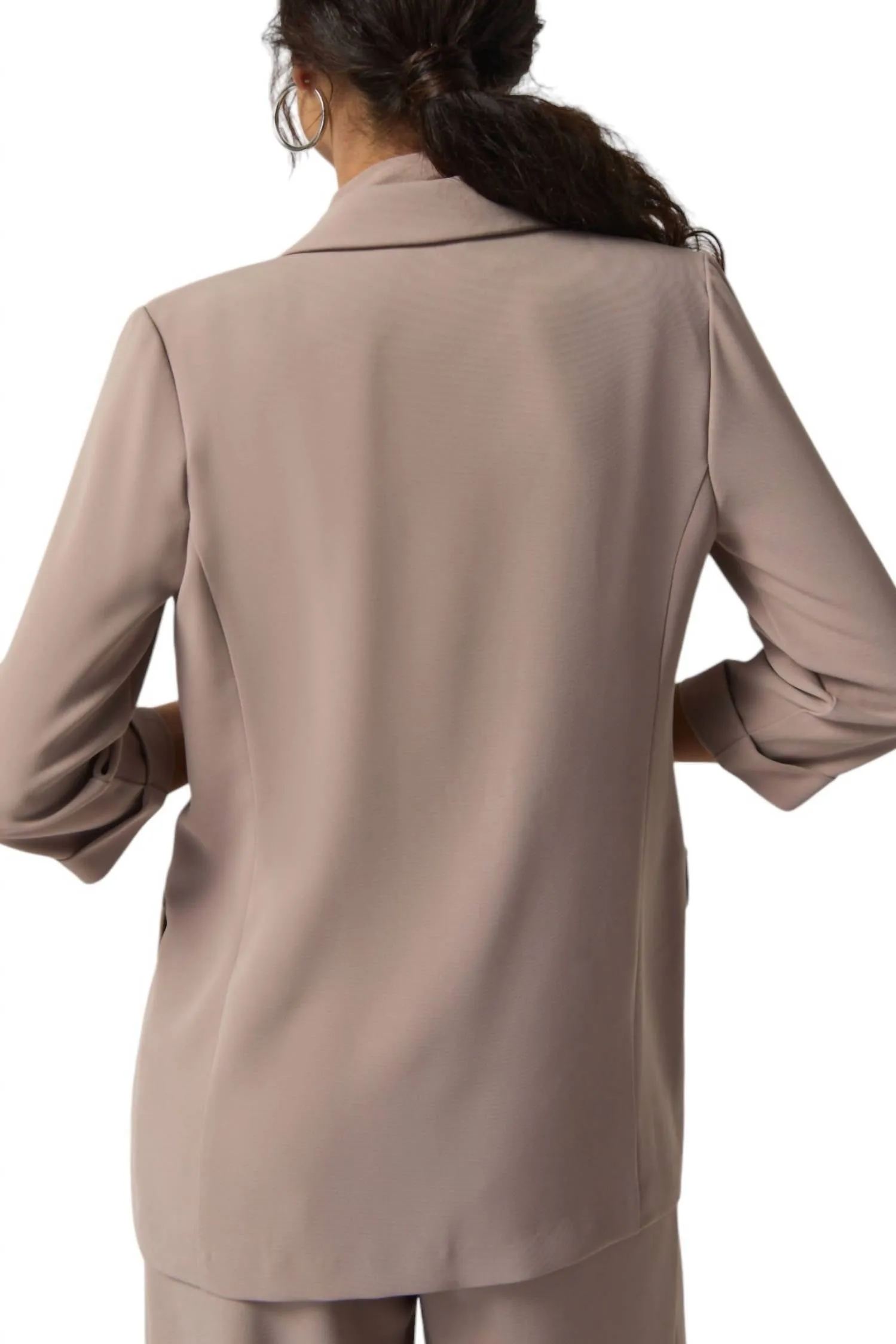 Notched Collar Blazer In Latte