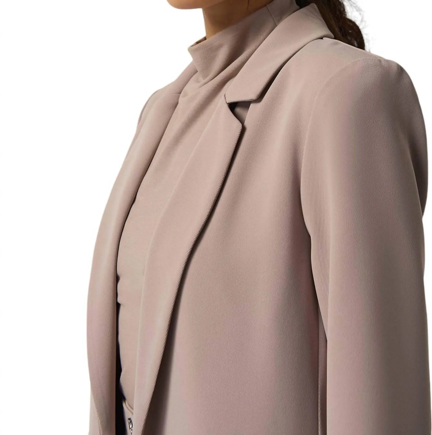 Notched Collar Blazer In Latte