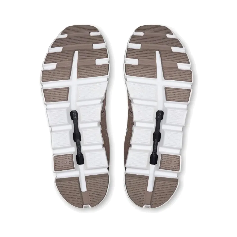 On Men's Cloud 6 Sneaker in Fog/White