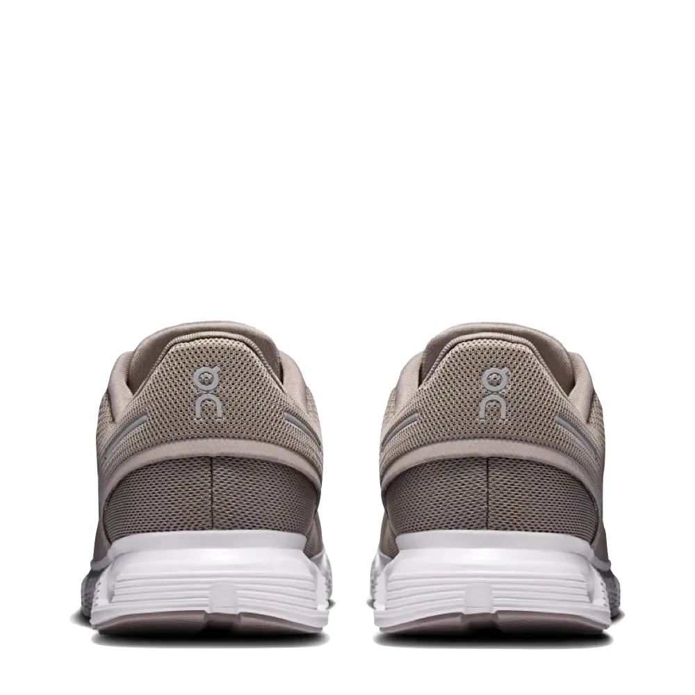 On Men's Cloud 6 Sneaker in Fog/White
