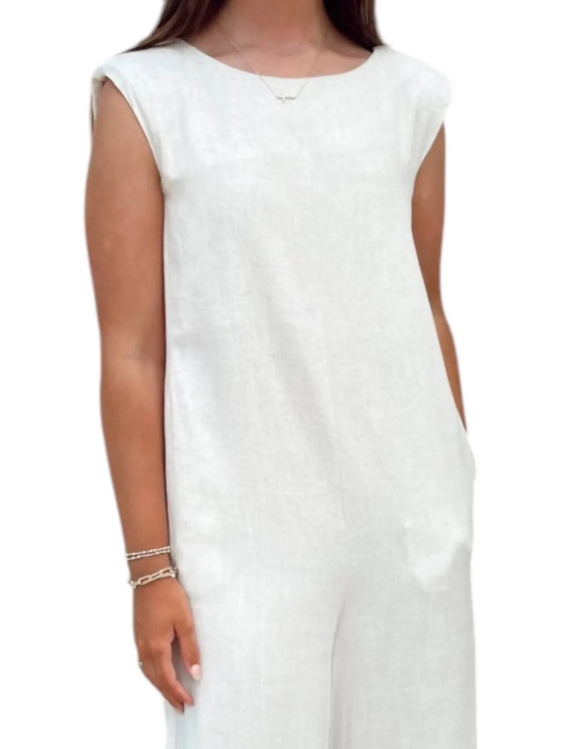 On The Rise Jumpsuit In Cream
