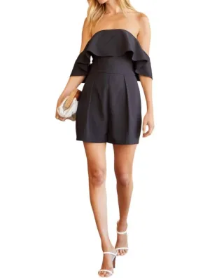 Over You Romper In Black