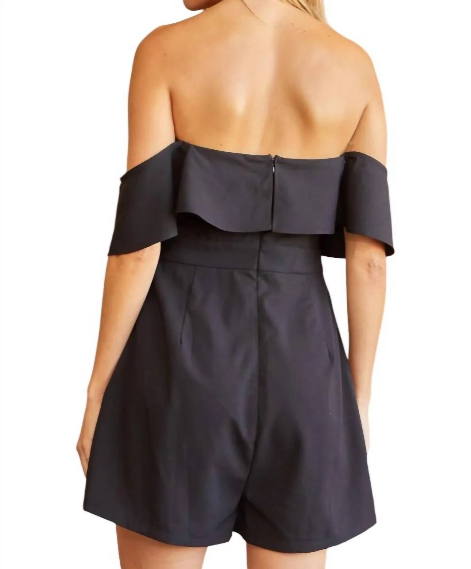 Over You Romper In Black