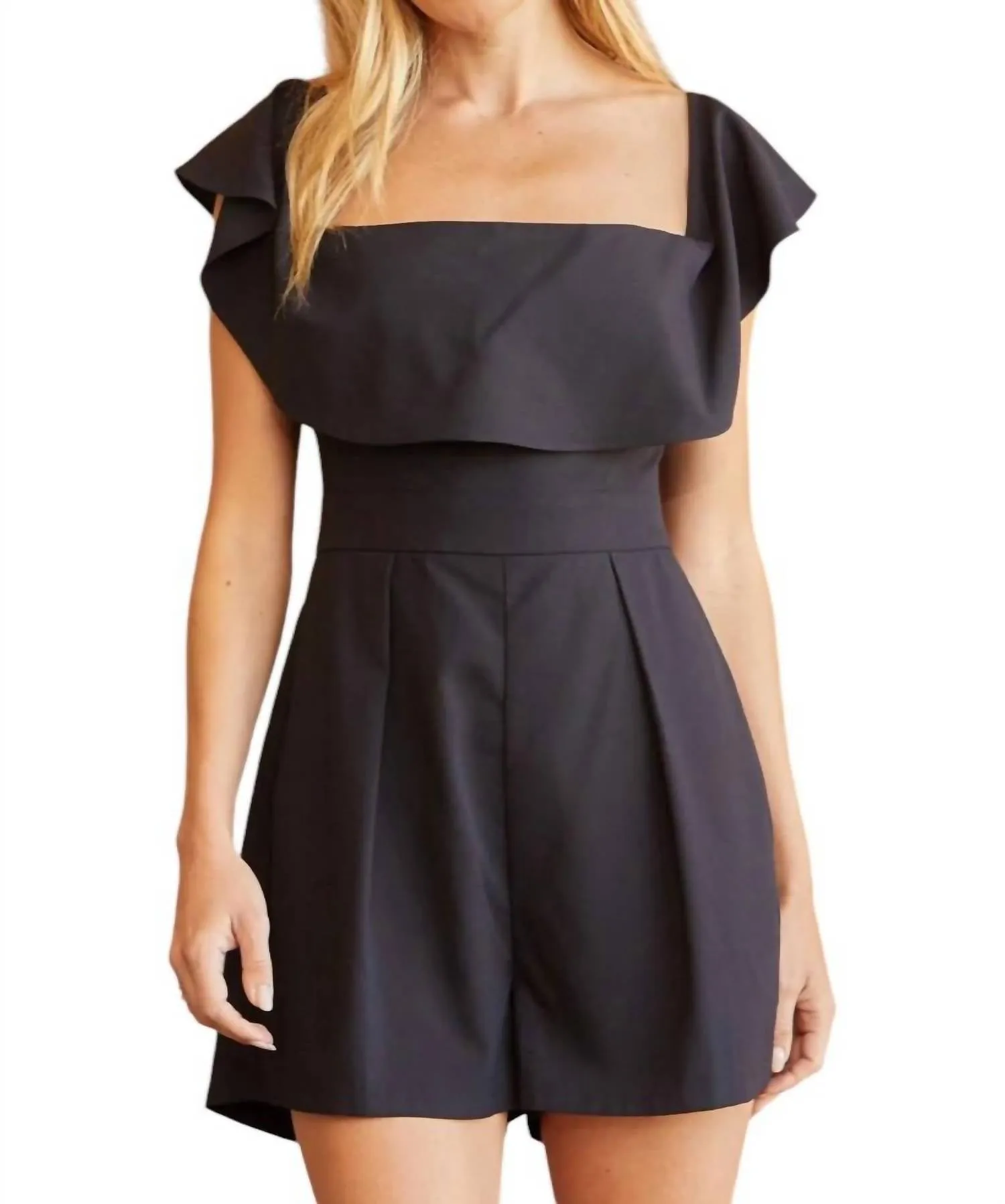 Over You Romper In Black