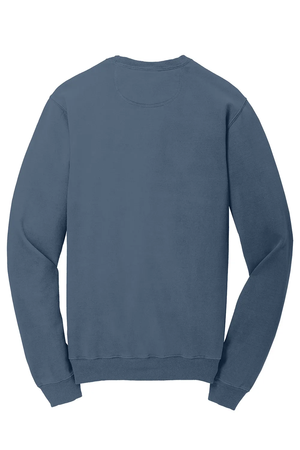 Port & Company Mens Beach Wash Fleece Crewneck Sweatshirt - Denim Blue