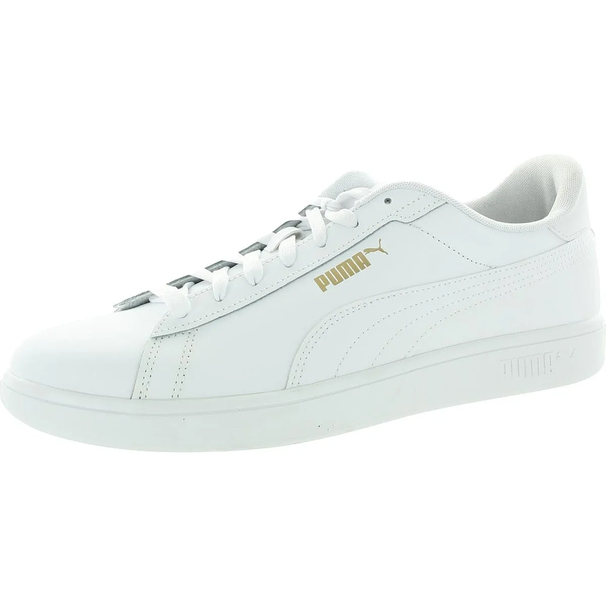 Puma Smash 3.0 Mens Lace-Up Leather Casual And Fashion Sneakers