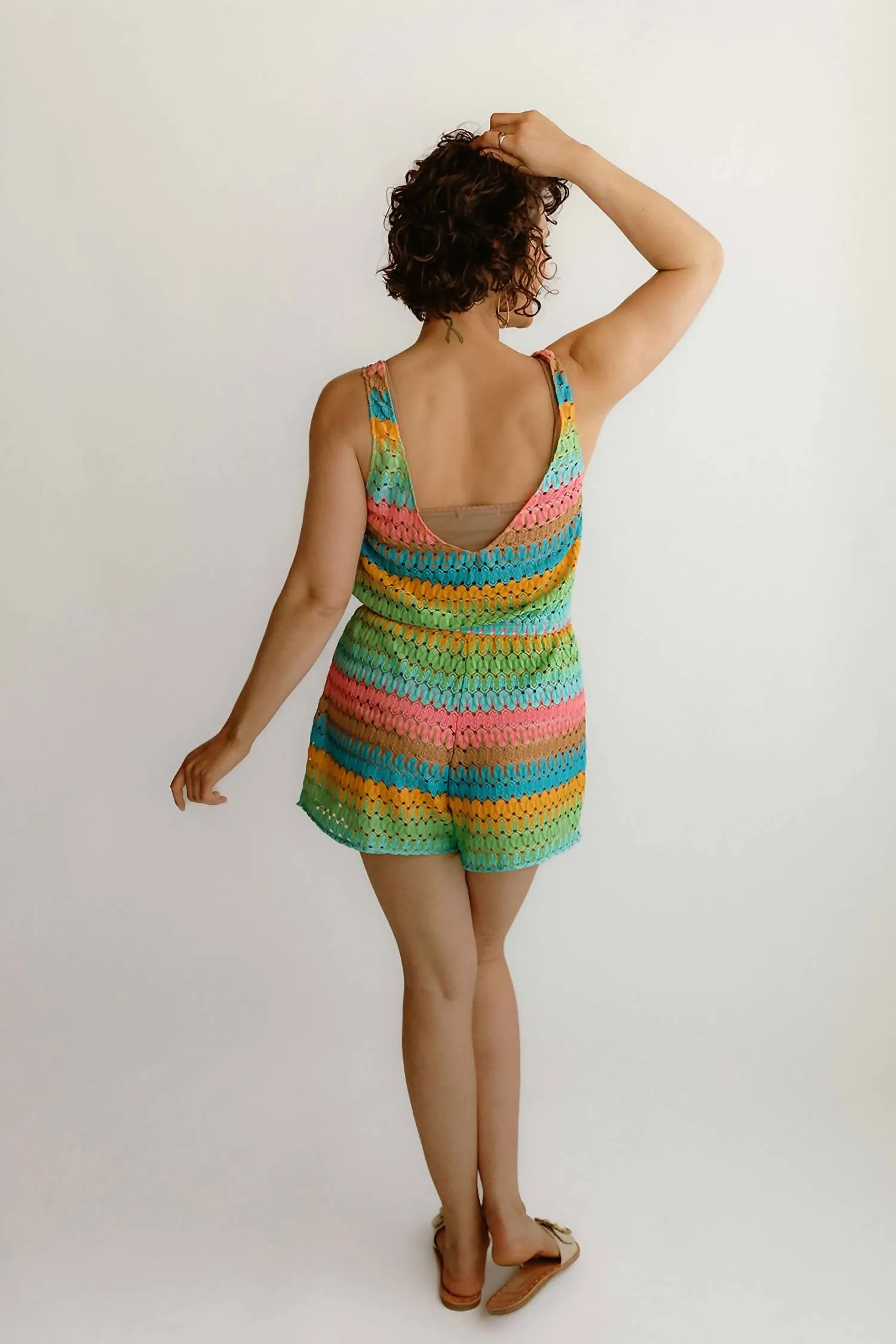 Ren Romper In Multi-Color Stripe
