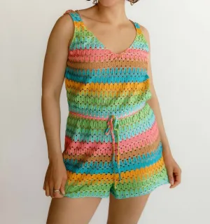 Ren Romper In Multi-Color Stripe
