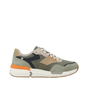 Rieker Men's Justus 02 Sneaker in Pistachio/Pazific/Olive
