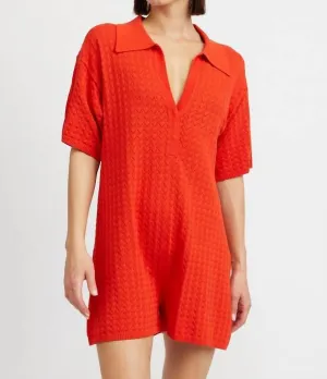 Ripe Playsuit In Tomato